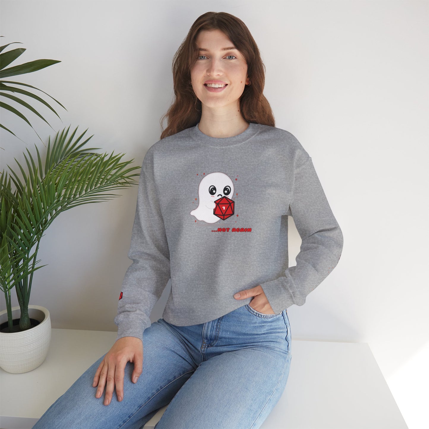 "Haunted (by Bad Rolls)" Unisex Graphic Sweatshirt
