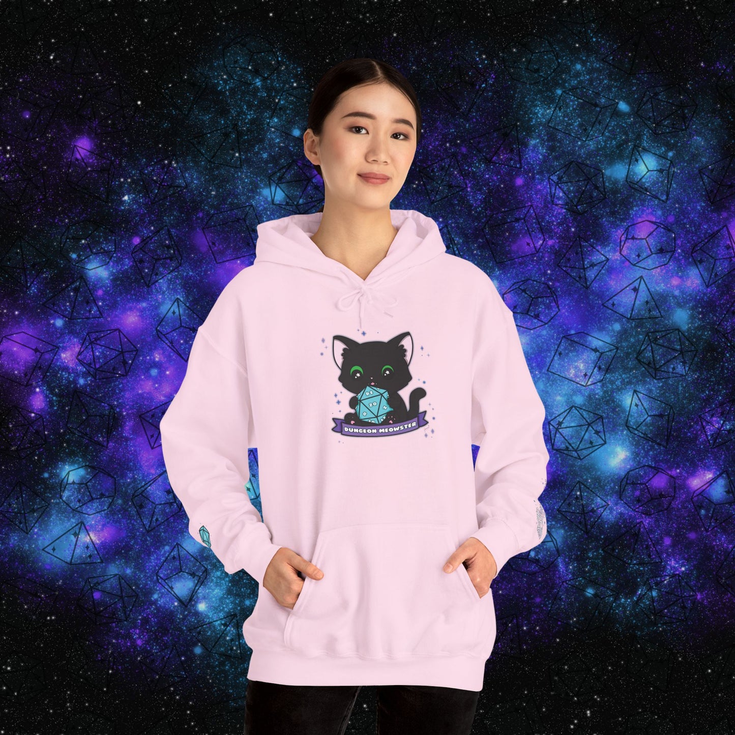"Hexie, the Dungeon Meowster" Unisex Graphic Hoodie