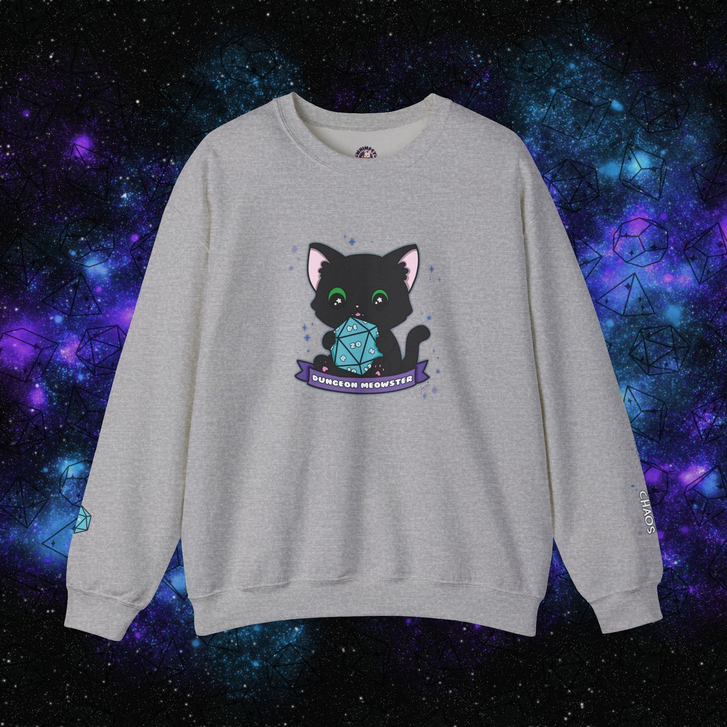 "Hexie, the Dungeon Meowster" Unisex Graphic Sweatshirt