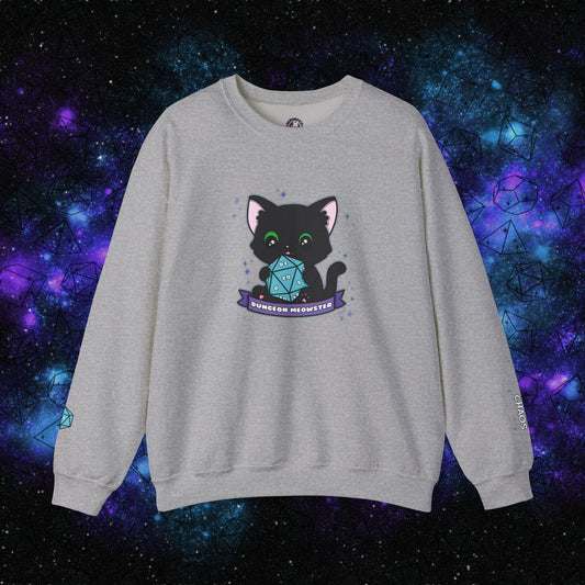 "Hexie, the Dungeon Meowster" Unisex Graphic Sweatshirt