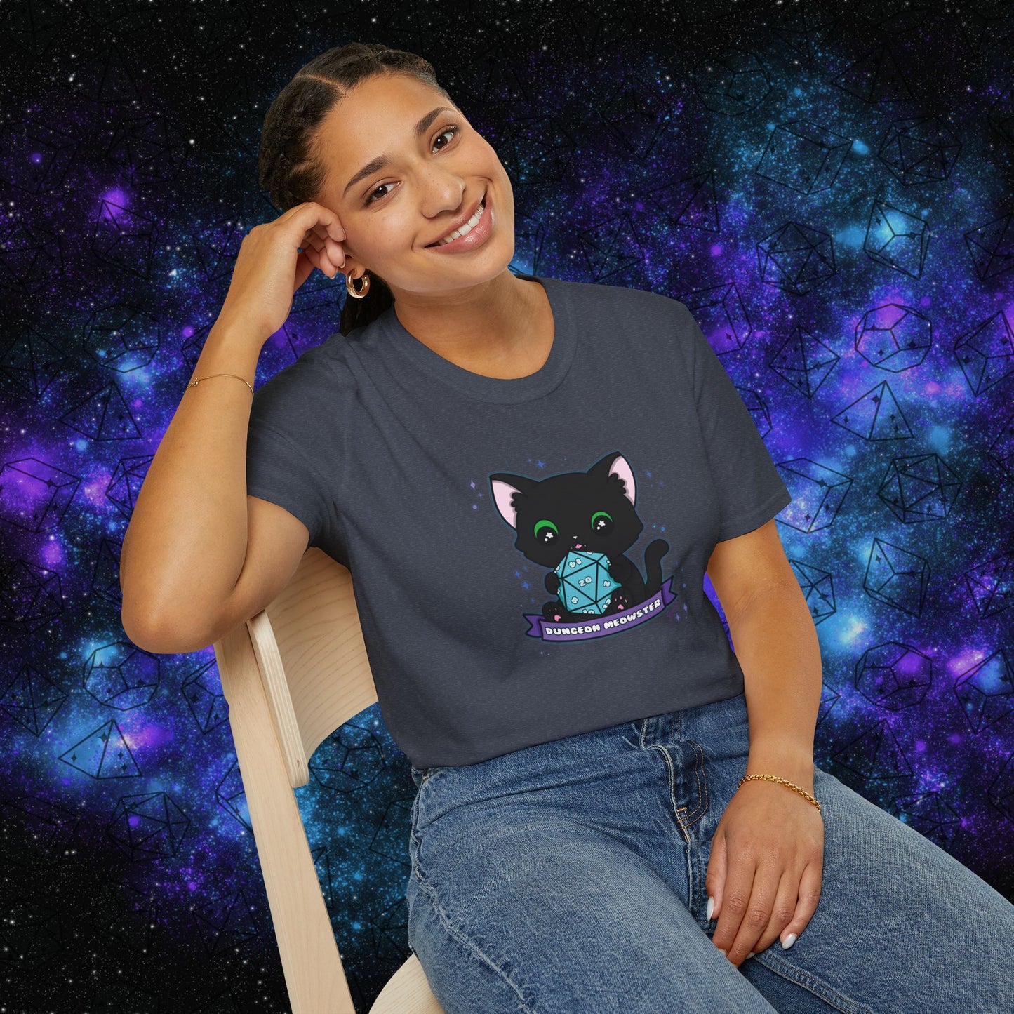 "Hexie, the Dungeon Meowster" Unisex Graphic Tee