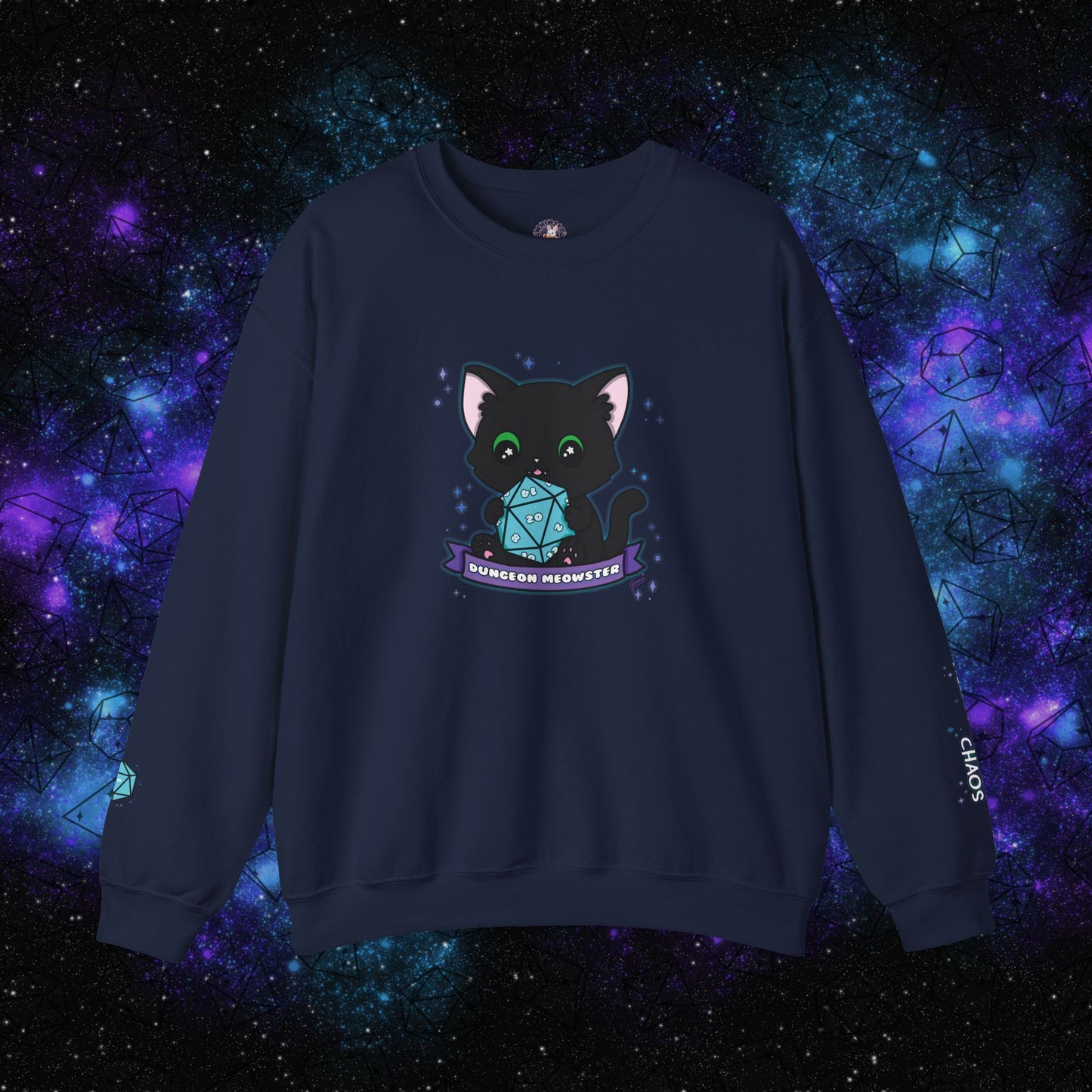 "Hexie, the Dungeon Meowster" Unisex Graphic Sweatshirt