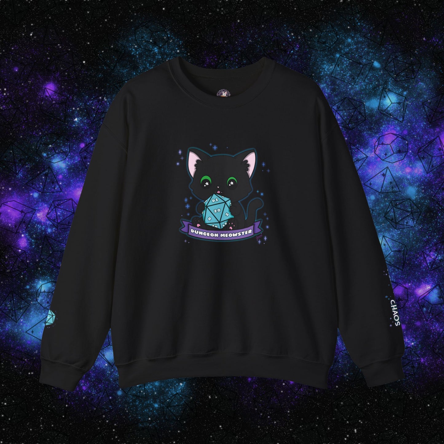"Hexie, the Dungeon Meowster" Unisex Graphic Sweatshirt