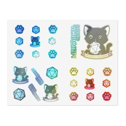 "Hexie, the Dungeon Meowster" Mega Sticker Pack (26 count, 1 sheet)